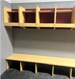 Custom Bank of Lockers and Cubbies